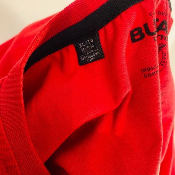 STUNNING! Buffalo David Bitton Sleeve Arandano Rojo Tee(90) - Picture 4 of 11